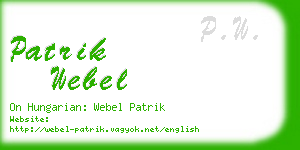 patrik webel business card